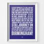 Birmingham City 'Keep Right On' Football Song Print, thumbnail 1 of 3