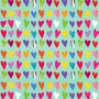 Coloured Hearts Gift Wrap Two Sheets, thumbnail 2 of 5