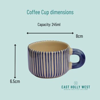 Handmade Vivid Blue Ceramic Mug, 2 of 4