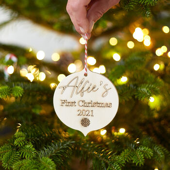 Personalised Bauble Christmas Tree Decoration, 5 of 9