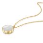 Mother Of Pearl Modern Round Locket – 18 K Gold Plate, thumbnail 4 of 10