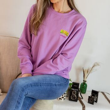 Mumma Of The Year Embroidered Personalised Sweatshirt, 4 of 4