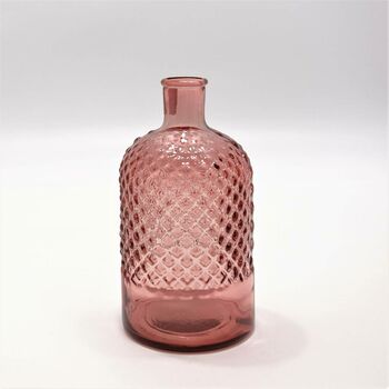 Recycled Glass Diamond Bottle Vase In Seven Colours, 7 of 8