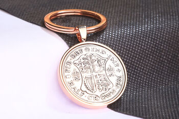 1936 90th Birthday Half Crown Coin Keyring Gift, 3 of 5