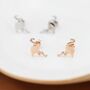 Sterling Silver Flamingo Stud Earrings, thumbnail 3 of 12