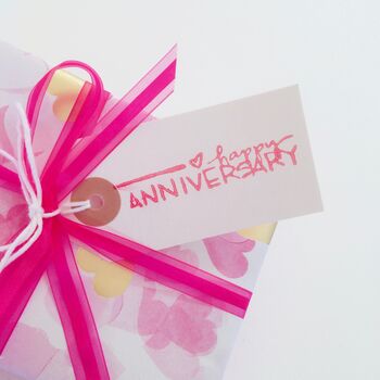 Large Pink Heart Anniversary Card, 4 of 4