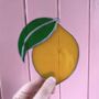 Handmade Glass Lemon Hanging Decoration, thumbnail 2 of 2