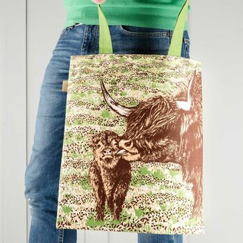 Highland Cow Love Tote Bag, 4 of 10