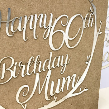 Personalised Any Age Papercut Birthday Card, 8 of 11