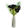 50cm Smoke Grey Diamond Tall Glass Vase, thumbnail 1 of 4