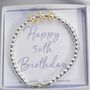 Dainty Silver Plated Milestone Birthday Decade Bracelet, thumbnail 3 of 10