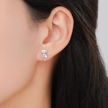 Sterling Silver Bush Baby Earrings, 7 of 12