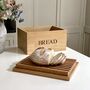 Personalised Wooden Bread Bin With Bread Board, thumbnail 1 of 4