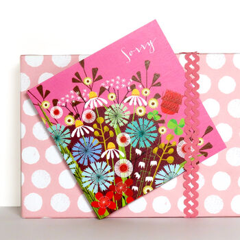 Floral Sorry Greetings Card, 4 of 4