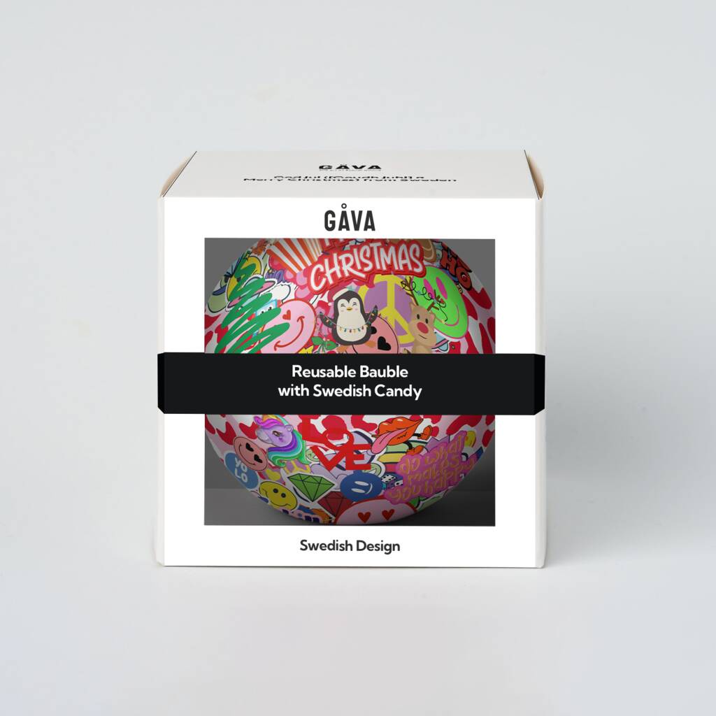 Oversized Swedish Tomte Bauble Packed With 500g Of Swedish Candy Or 40 Chocolate Truffles, 1 of 5