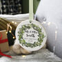 First Married Ceramic Wreath Christmas Decoration, thumbnail 10 of 10