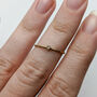 Dainty Grey Diamond In Gold Stacking Ring, thumbnail 2 of 3
