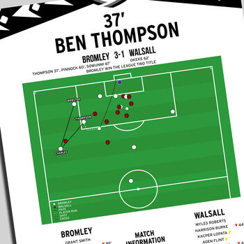 Ben Thompson Goal League Two 2026 Bromley Print, 2 of 2
