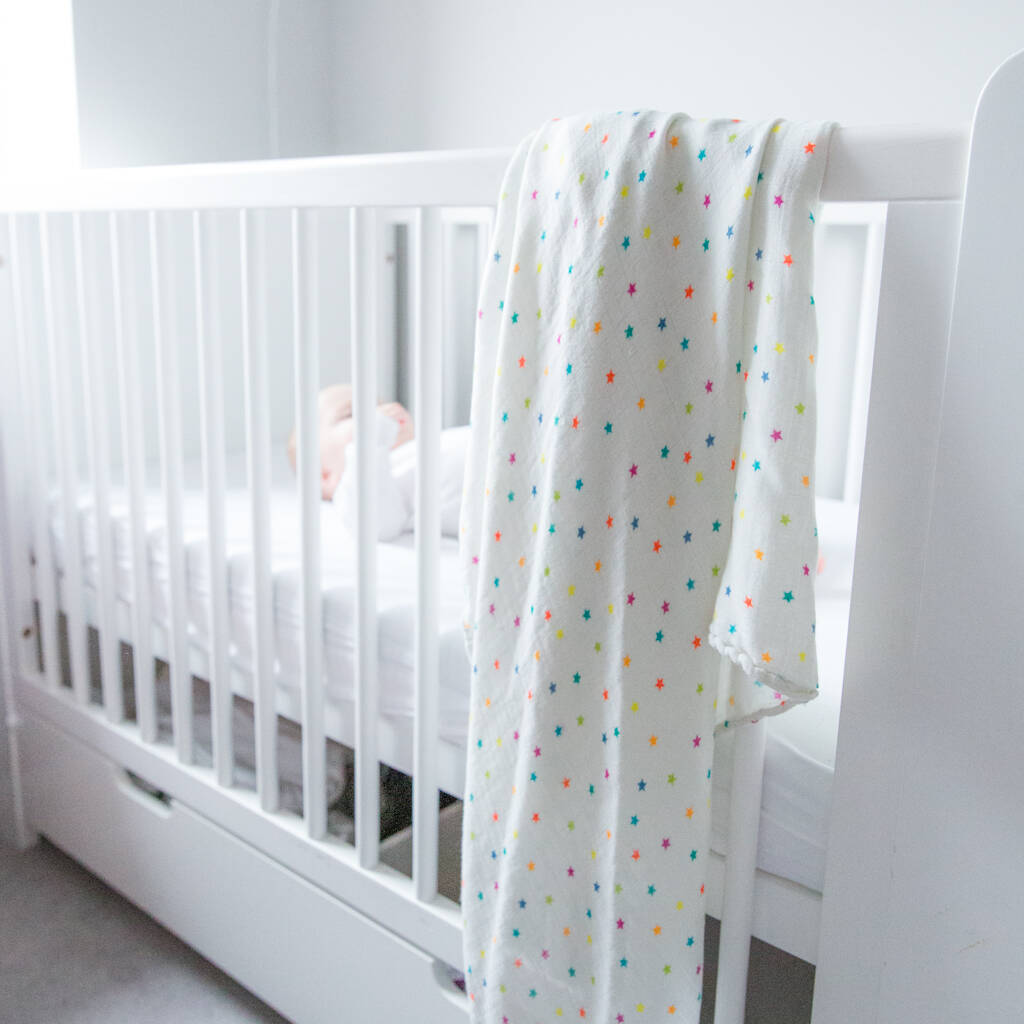 Star Organic Cotton Muslin Swaddle By Pattie & Co.