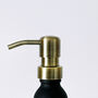 Matt Black Glass Bottle With Brushed Gold Metal Pump, thumbnail 2 of 9