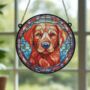 Labrador Red Stained Glass Effect Suncatcher, thumbnail 6 of 6