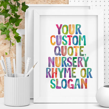 Personalised Childrens Watercolour Typography Print, 3 of 4