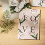 Spring Blossom 'Love' Botanical Card, thumbnail 1 of 2