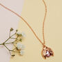 Ladybird Swarovski Crystal Necklace 18ct Rose Gold Plated Eco 925 Silver, thumbnail 1 of 4