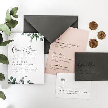 Eucalyptus Wedding Invitation, 7 of 11