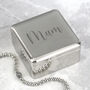 Personalised Square Trinket Box For Mum Mother's Day Birthdays, thumbnail 1 of 7