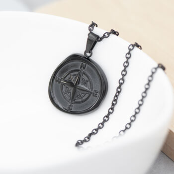 Personalised Men's Compass Amulet Necklace, 2 of 12