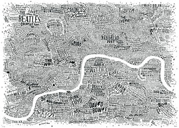 Music Map Of London Print, 2 of 9