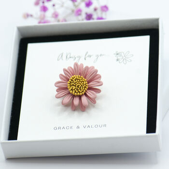 Colourful Daisy Brooch On A Bespoke Giftcard, 4 of 12