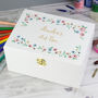 Personalised Fairytale Floral White Wooden Keepsake Box, thumbnail 5 of 11