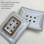 Fair Trade Handmade Glaze Stoneware Rectangle Soap Dish, thumbnail 9 of 12