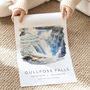 Iceland Travel Print Of The Gullfoss Falls, thumbnail 3 of 7