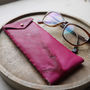 Leather Glasses Case, Tie Dye Leather, thumbnail 9 of 12