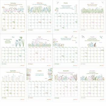 2022 Calendar Botanical A4, 4 of 4