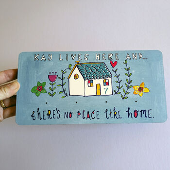 Personalised 'There's No Place Like Home' Key Holder, 12 of 12