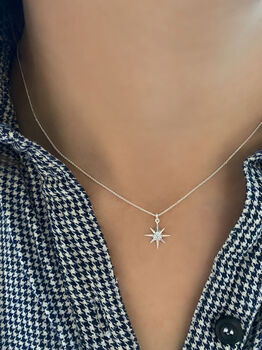 Shining Star Thank You Necklace Silver, 5 of 5