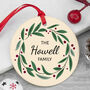 Personalised Family Wreath Christmas Decoration, thumbnail 1 of 12