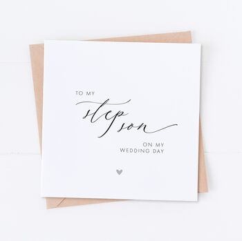 Son On The Day Wedding Card, 3 of 5