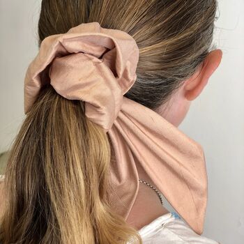 Large Silk Scrunchies With Bow In Nine Colours, 3 of 8