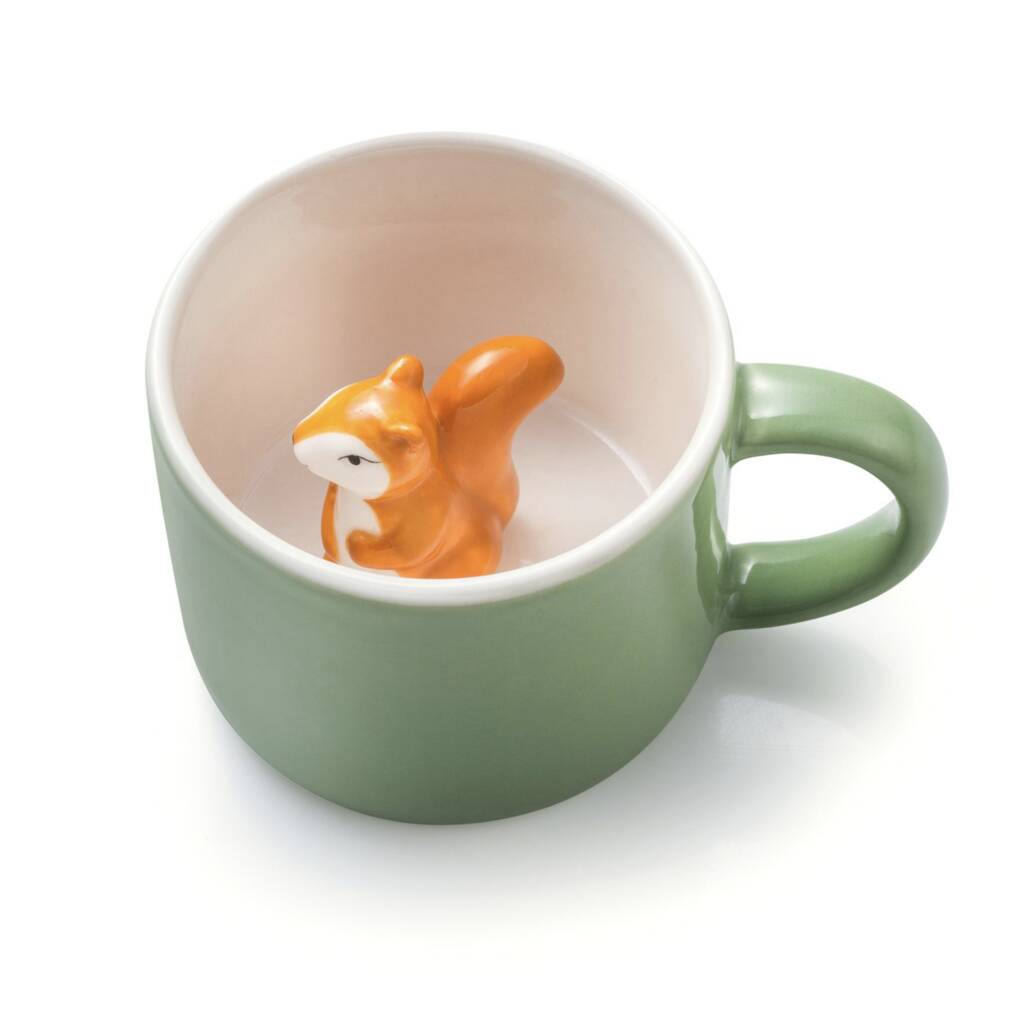 Ceramic Hidden Animal Mugs Coffee Cups with Tails Creature Cups Hidden  Creatures Tricky Business