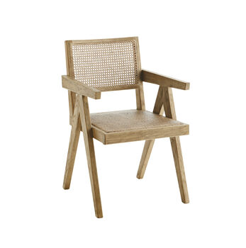 Wooden Chair W/ Rattan, 3 of 5