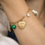 Gold Heart And Ceramic Charm Necklace, thumbnail 4 of 5