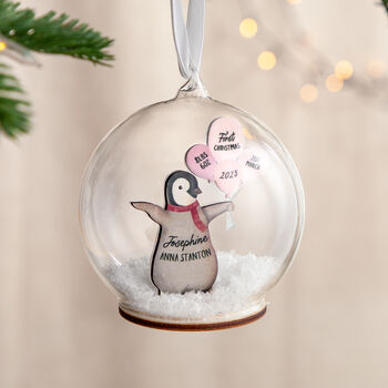 Penguin First Christmas Baby Details Bauble, 2 of 7