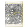 London Triptych Map Screen Prints | White And Gold, thumbnail 4 of 6