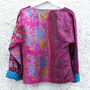 Kantha Handstitched Pink Silk Jacket, thumbnail 9 of 12