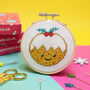 'Christmas Pudding' Mini Cross Stitch Kit, thumbnail 1 of 3